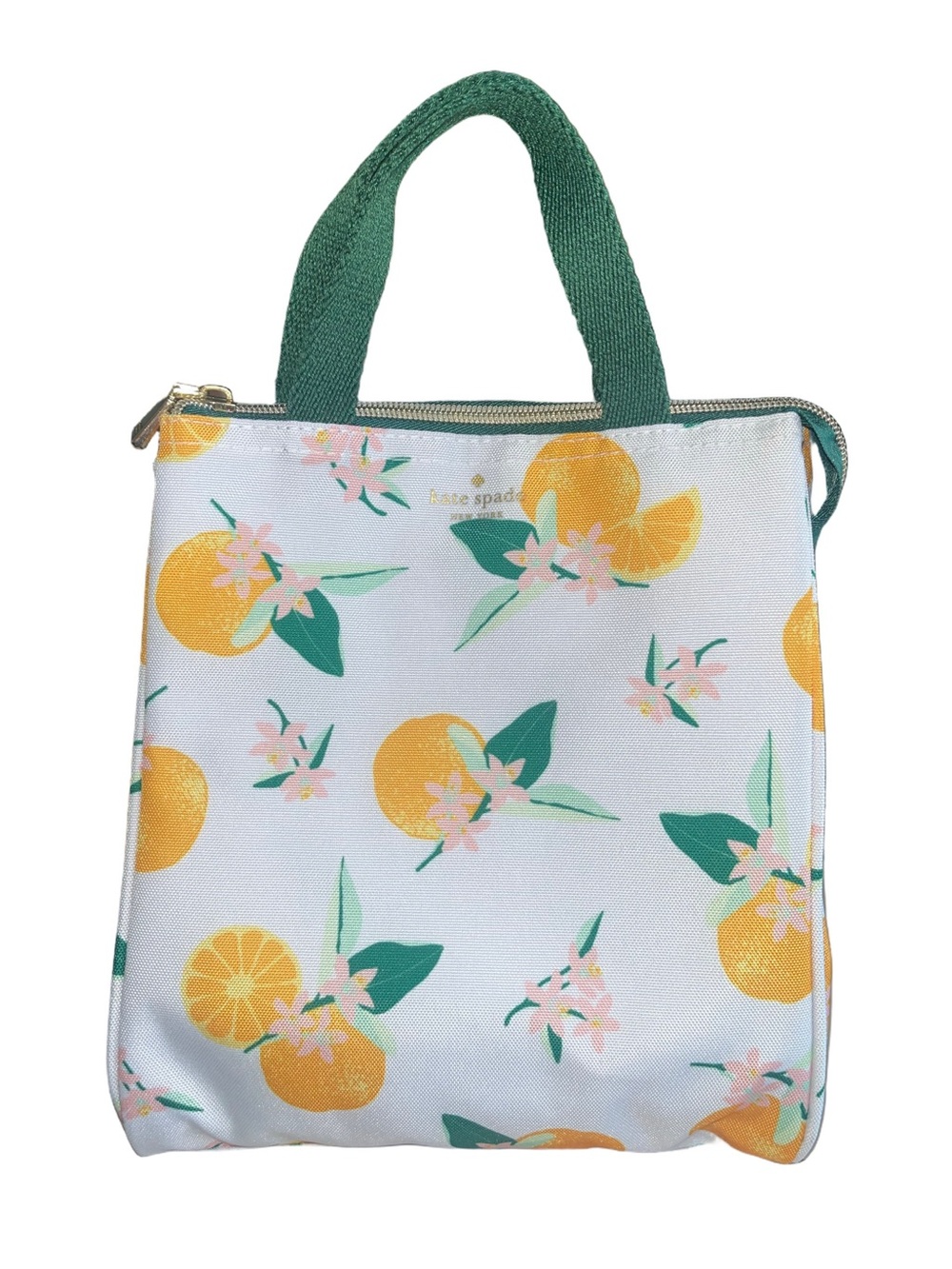 kate spade Orange Citrus Print Insulated Lunch Tote w/ Storage Container